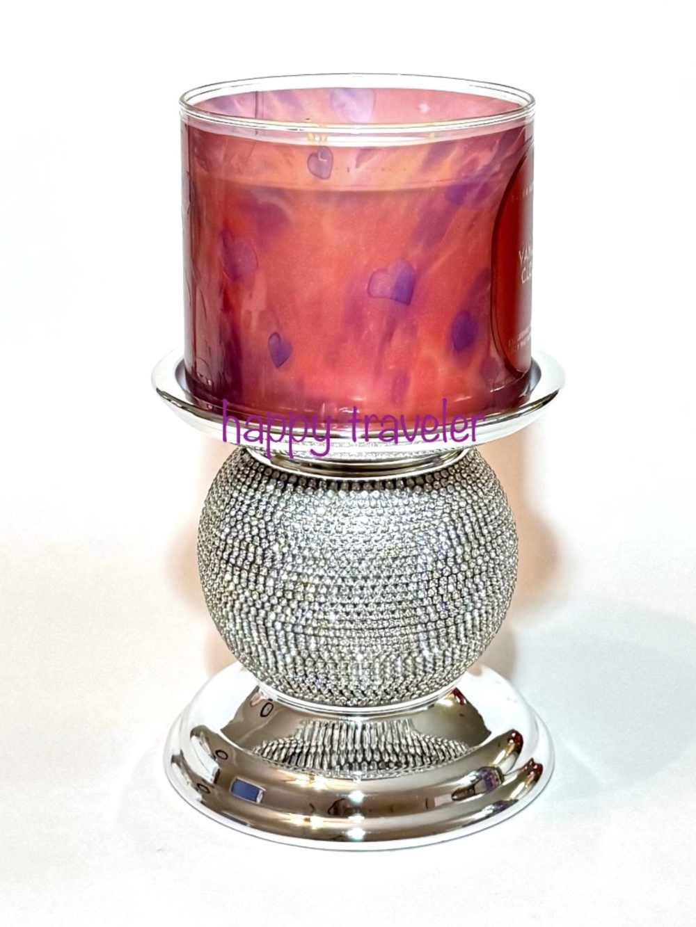 BLING APPLIQUE 3-Wick Candle Holder